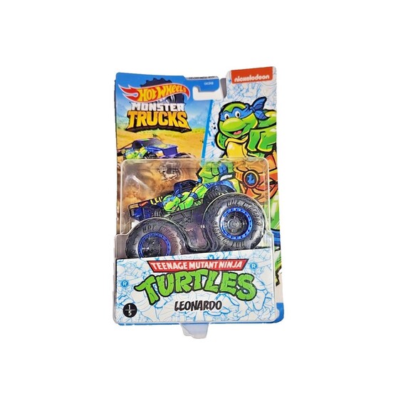 Hot Wheels Monster Trucks Teenage Mutant Ninja Turtles Leonardo Unopened - Picture 1 of 9